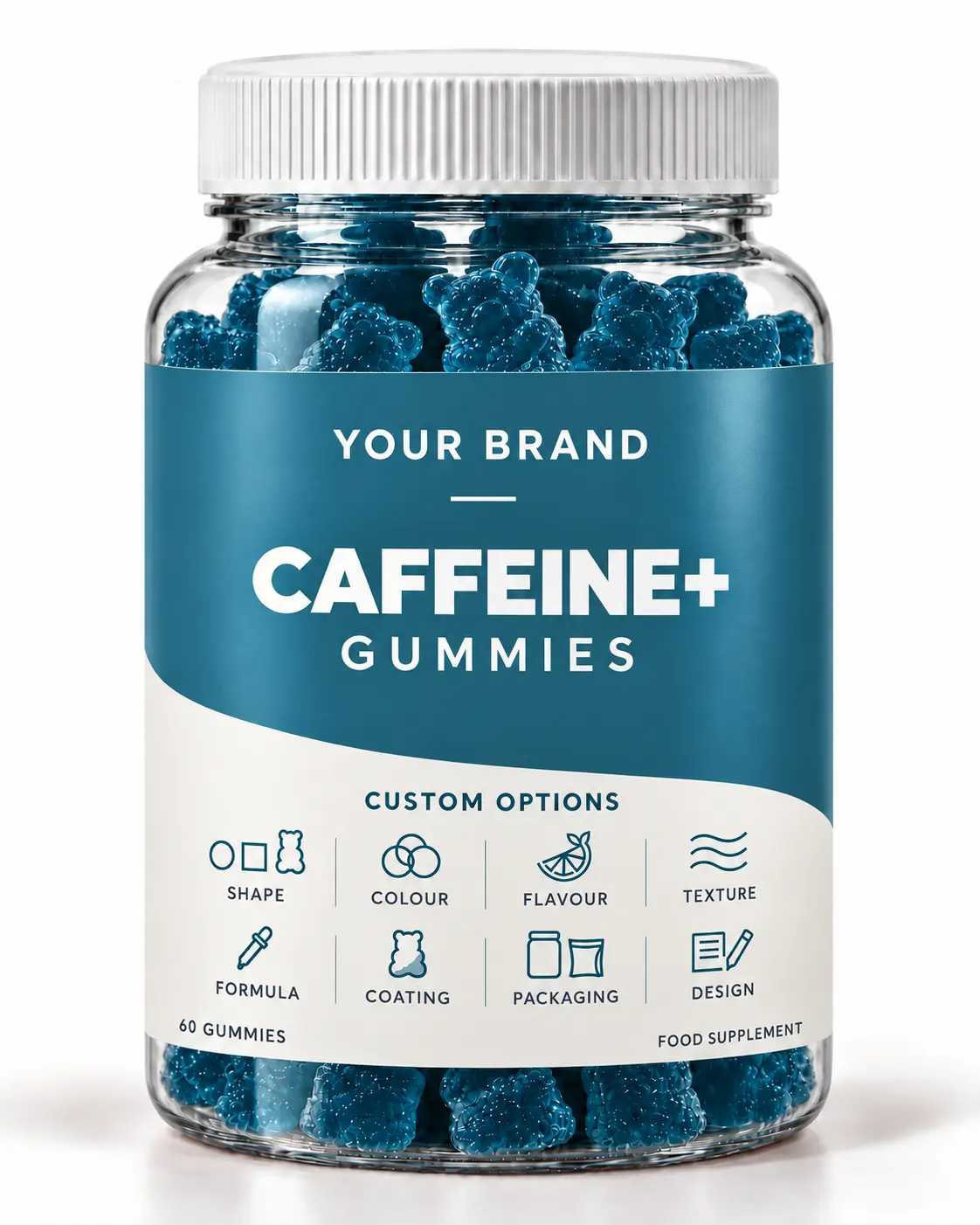 علكة Caffeine+ — علكة فيتامينات بعلامة خاصة من Nutrade