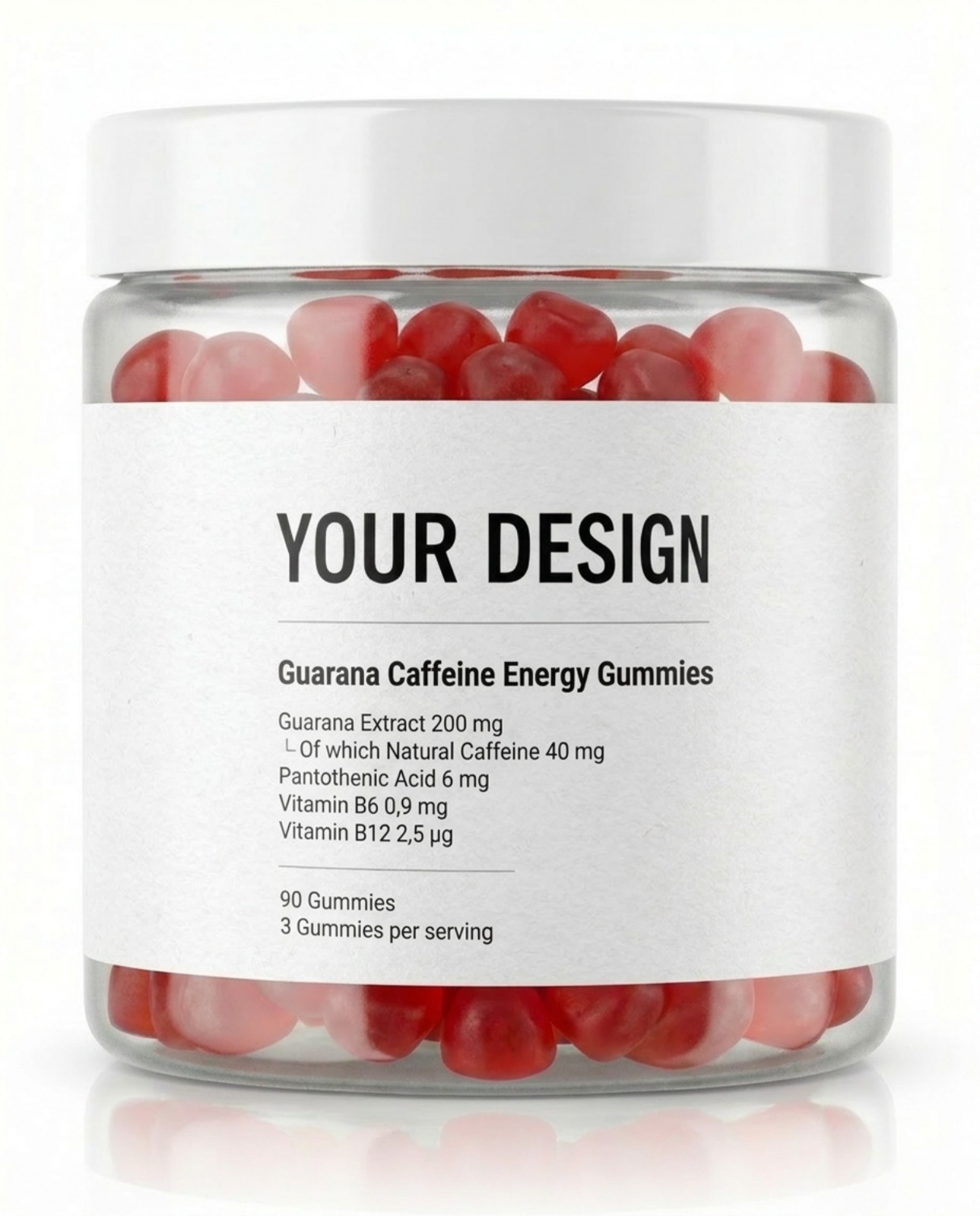 Guarana Caffeine Energy Gummies - View 2 - Private Label Vitamin Gummies by Nutrade