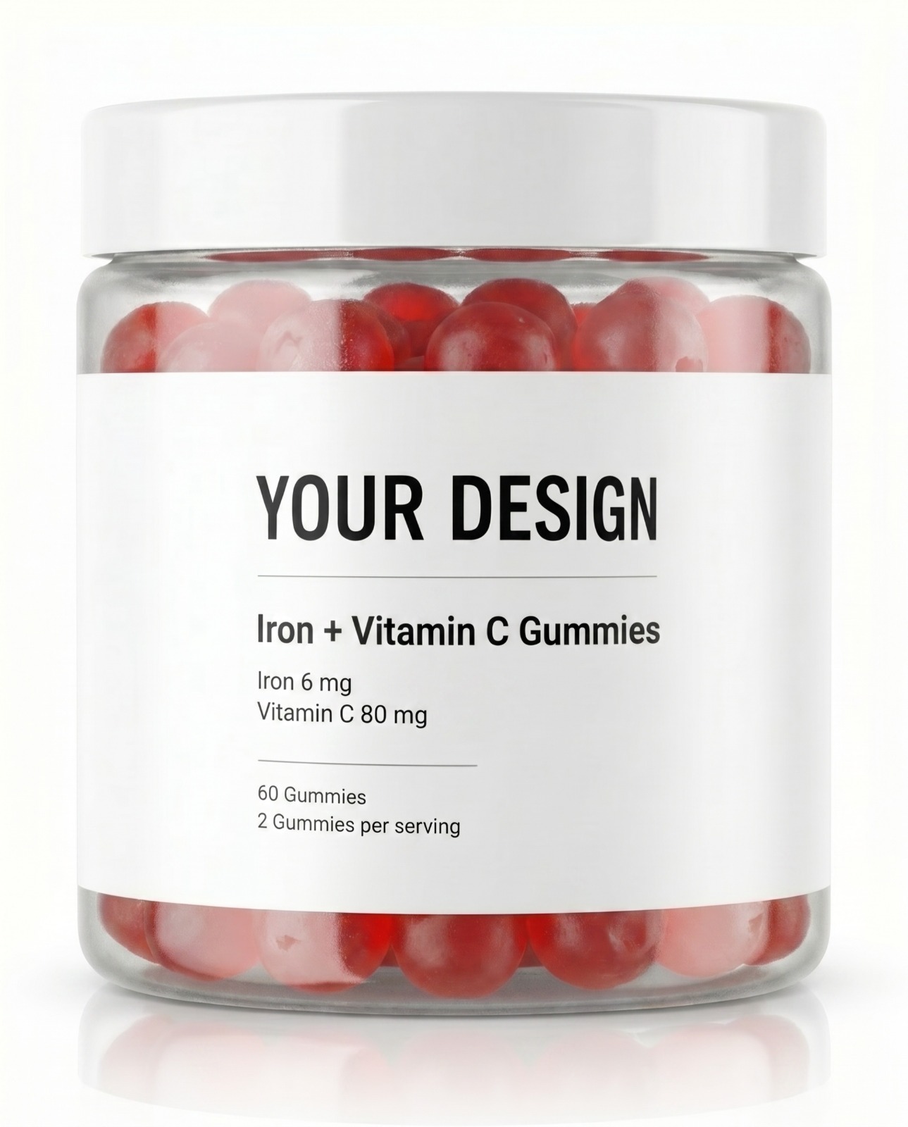 Iron + Vitamin C Gummies - View 2 - Private Label Vitamin Gummies by Nutrade