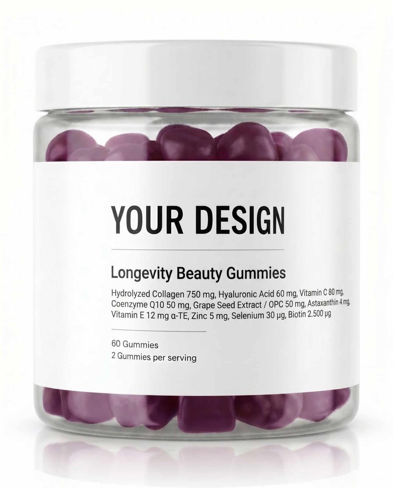 Longevity Beauty Gummies - View 2 - Private Label Vitamin Gummies by Nutrade