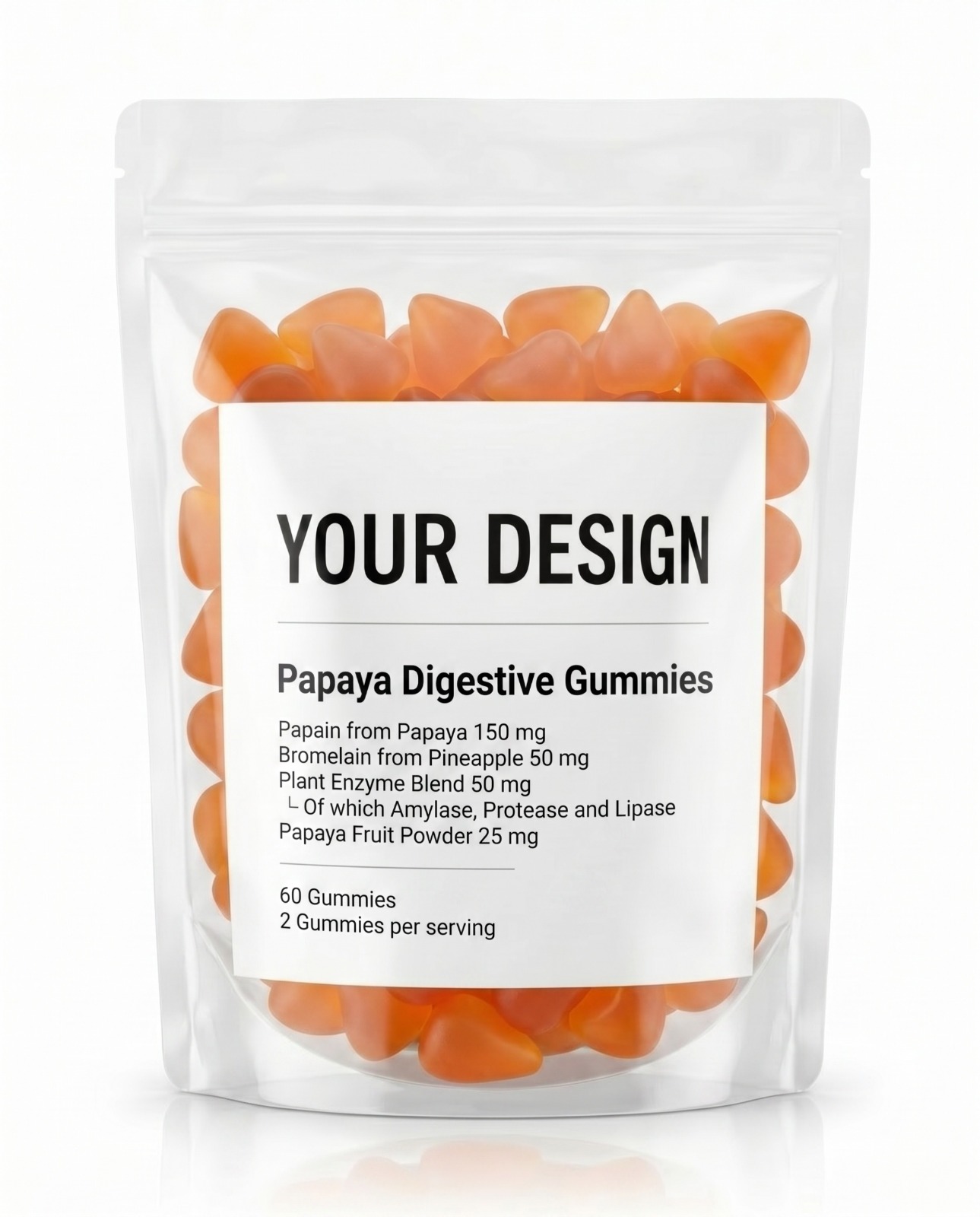 Papaya Digestive Gummies - View 2 - Private Label Vitamin Gummies by Nutrade