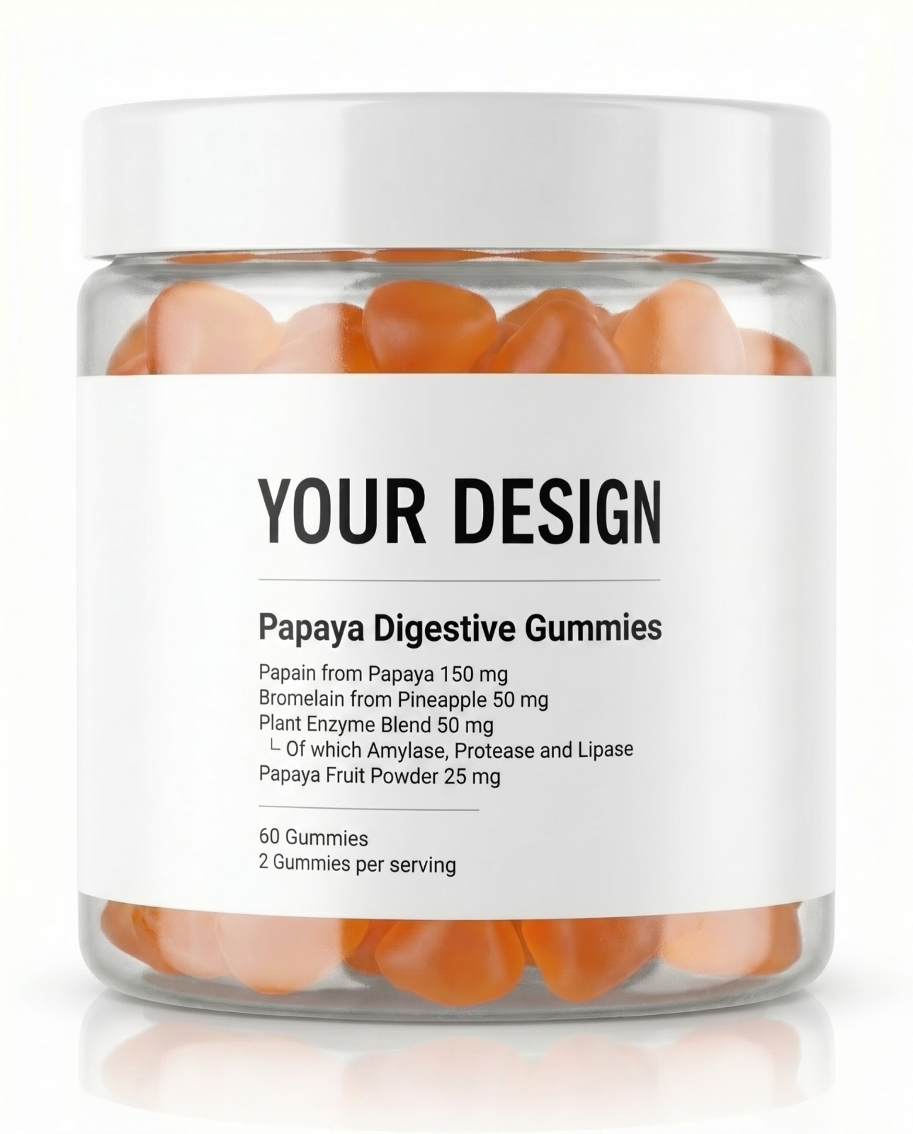 Papaya Digestive Gummies - View 3 - Private Label Vitamin Gummies by Nutrade