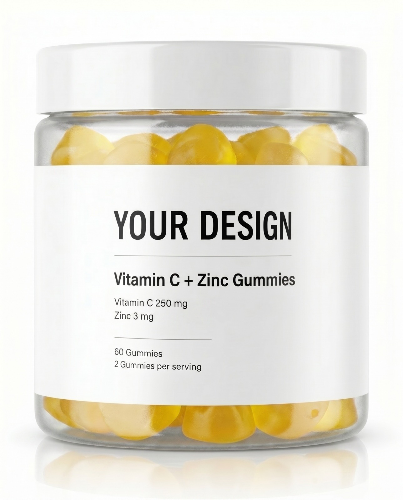 Vitamin C + Zinc Gummies - Wide-Mouth Glass Jar