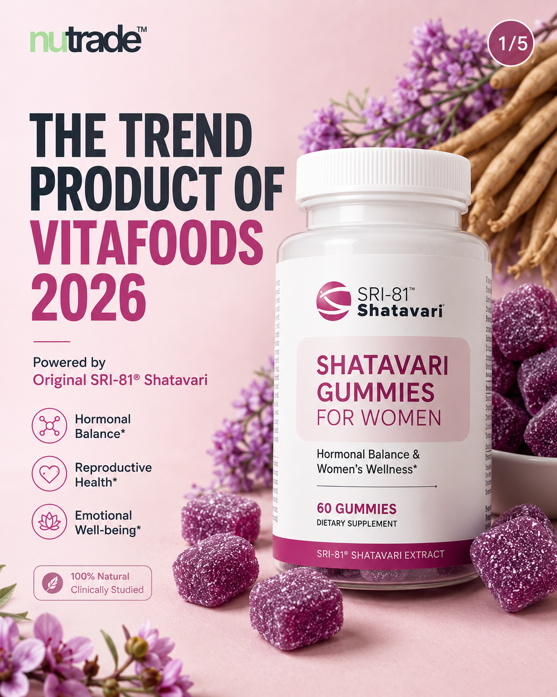 SRI-81® Shatavari: Das Trend-Ingredient der Vitafoods 2026